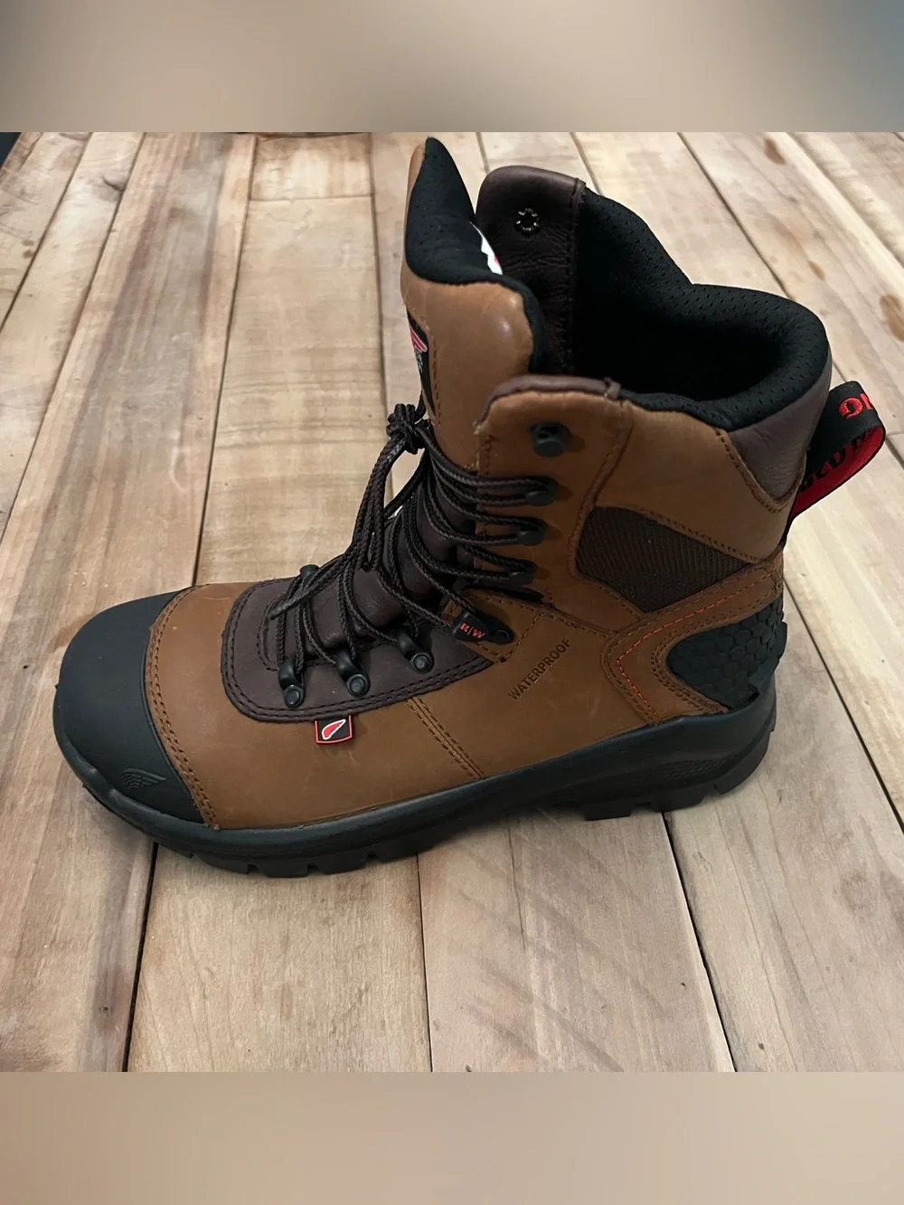 Red Wing 2438 Men’s Brown Leather Waterproof Work Boots Size 7